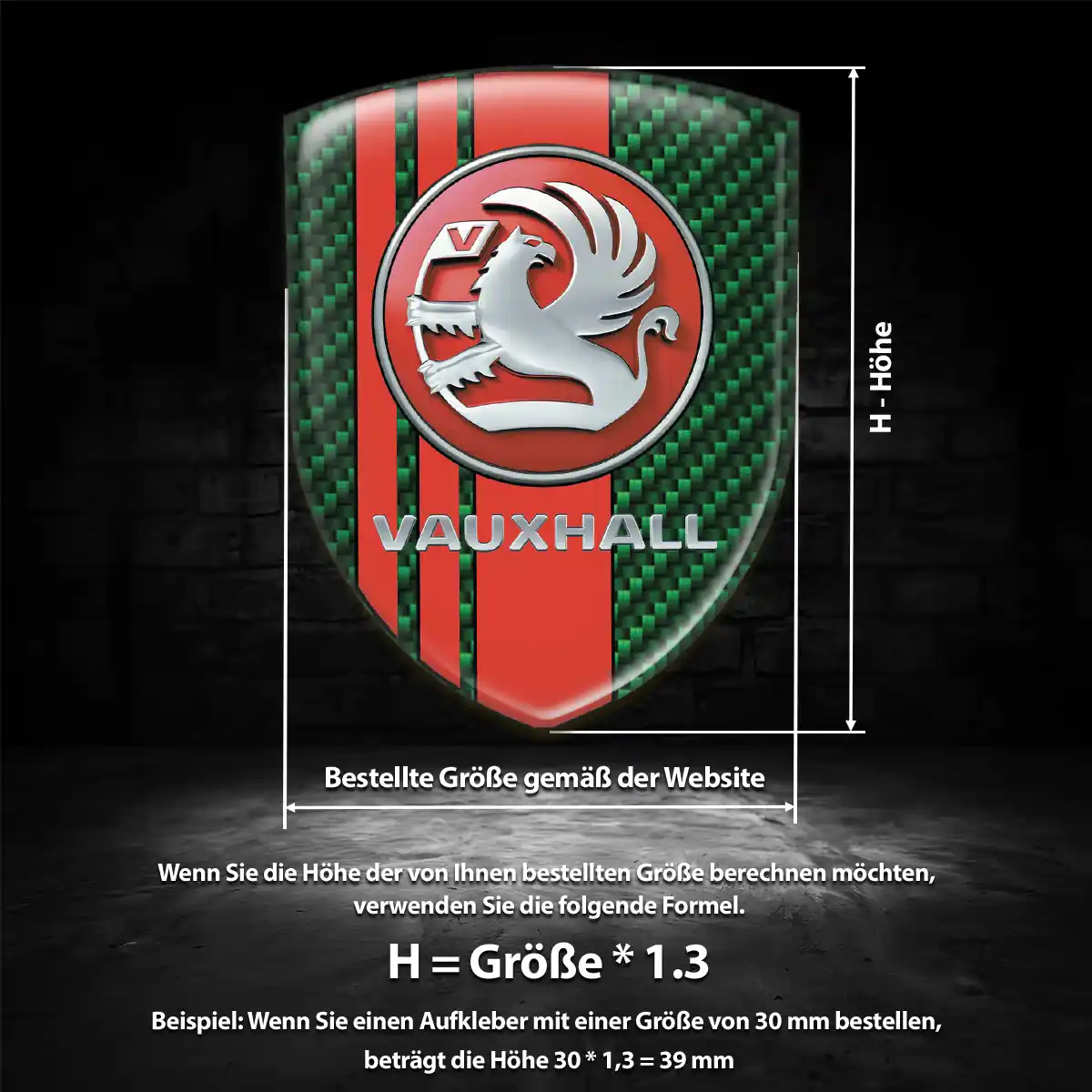 Vauxhall Emblem Aufkleber Wappen Premium-Edition