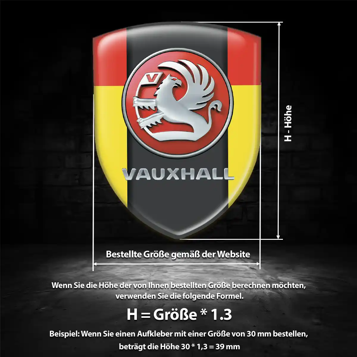 Vauxhall Emblem Aufkleber Wappen Premiumqualität