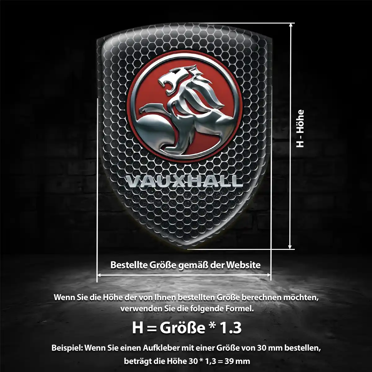Vauxhall Emblem Wappen Aufkleber Ausdrucksstarkes Design
