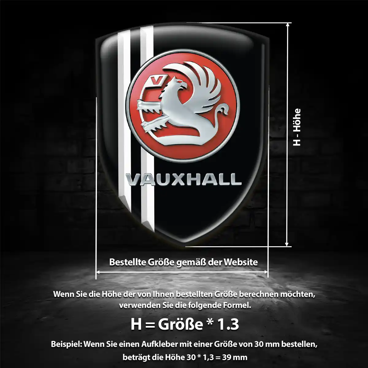 Vauxhall Emblem Wappen Aufkleber Auto Edles Design
