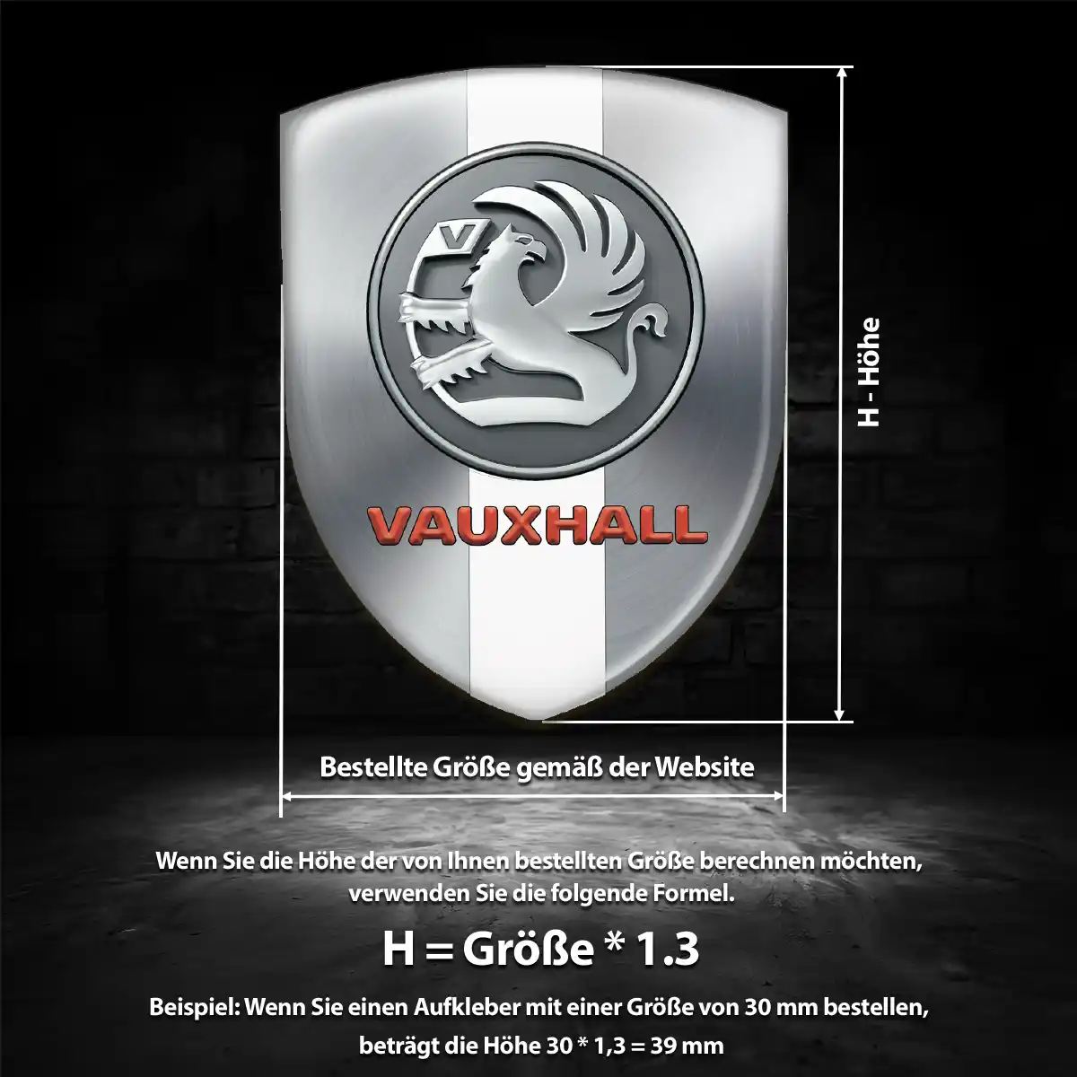 Vauxhall Emblem Wappen Aufkleber Auto Hochwertiges Harz