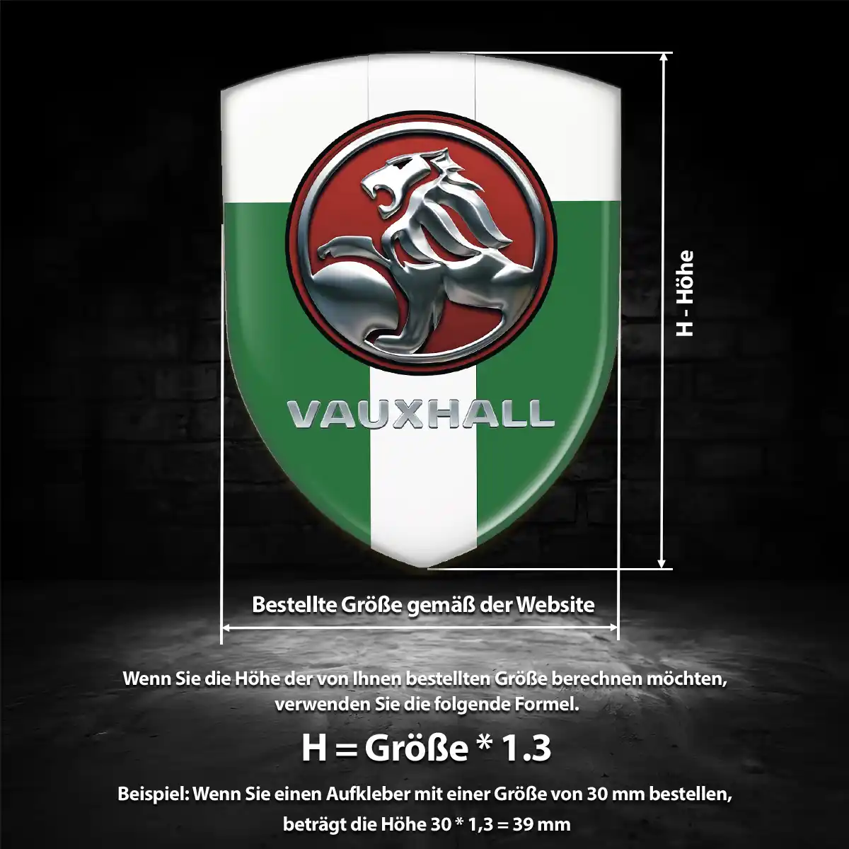 Vauxhall Emblem Wappen Aufkleber Auto Limitierte Auflage