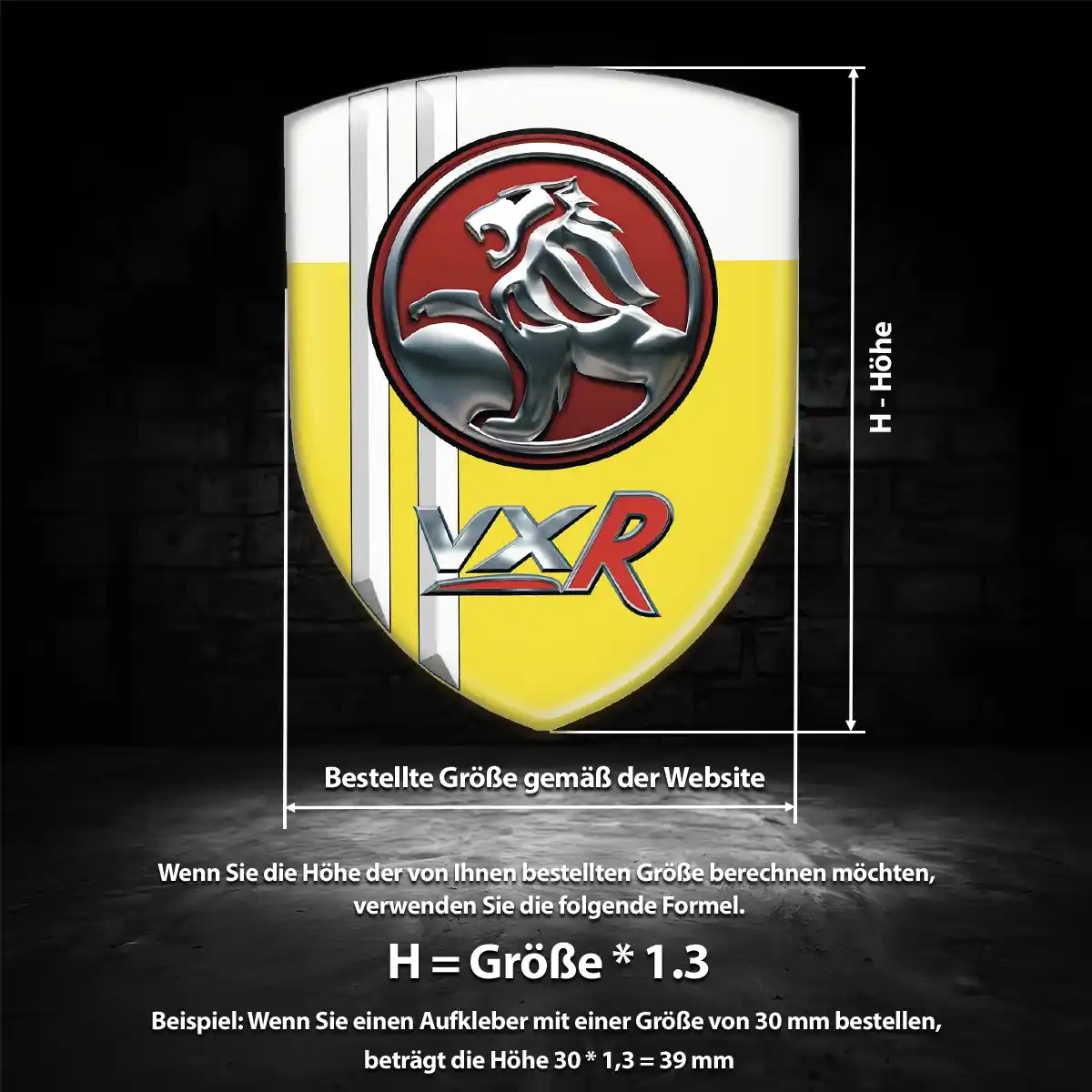 Vauxhall Emblem Wappen Aufkleber Auto Luxus-Edition