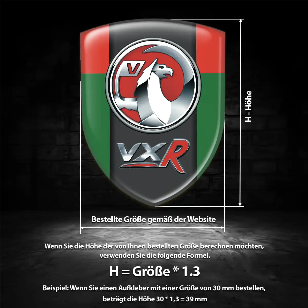 Vauxhall Emblem Wappen Aufkleber Auto Premium-Edition