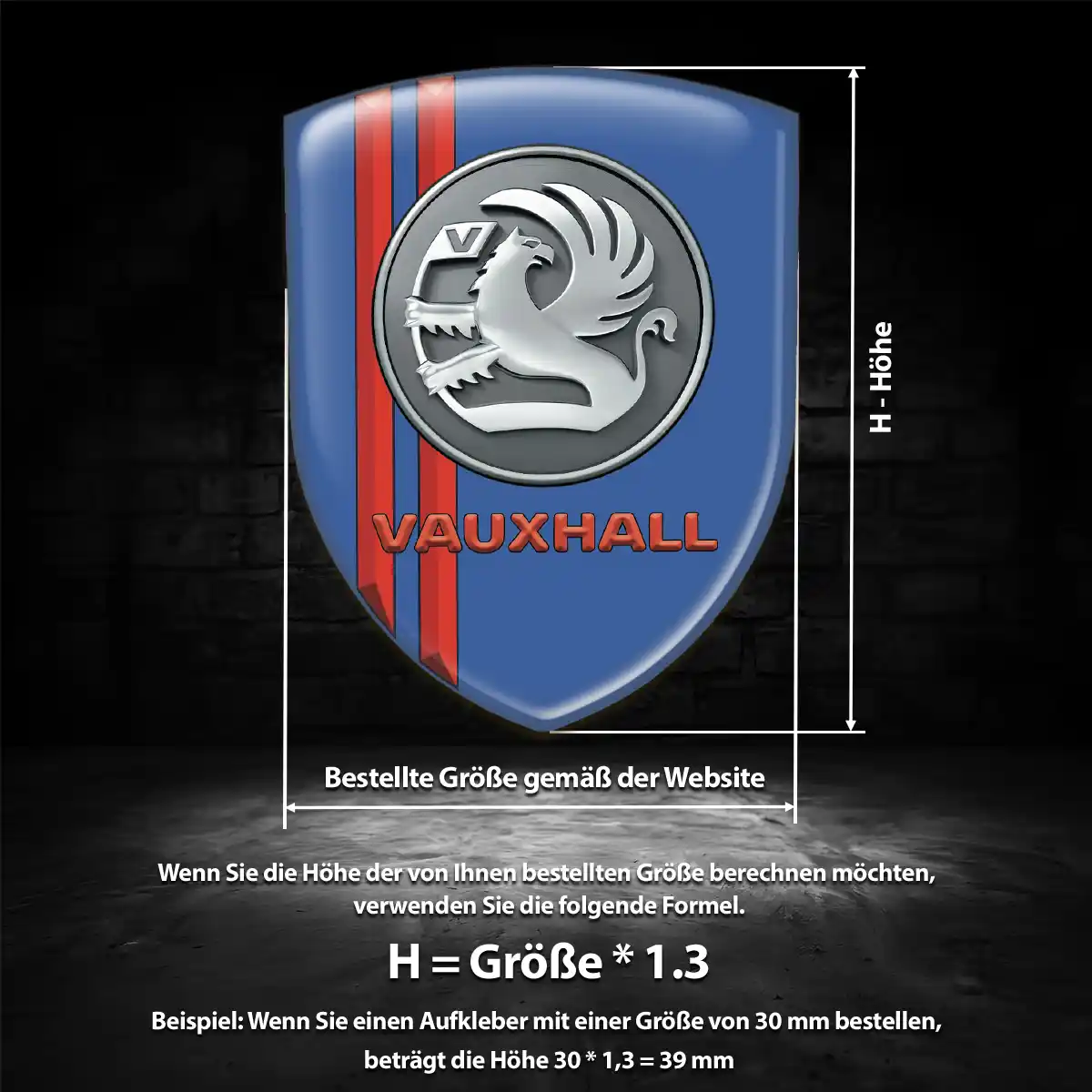 Vauxhall Emblem Wappen Aufkleber Elegantes Design