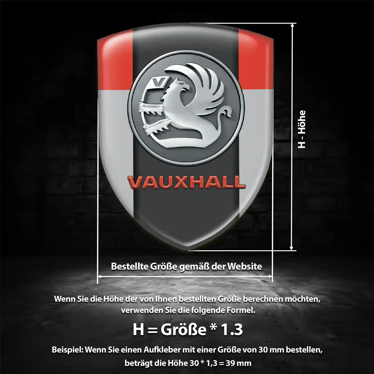 Vauxhall Emblem Wappen Aufkleber Exterieurdesign