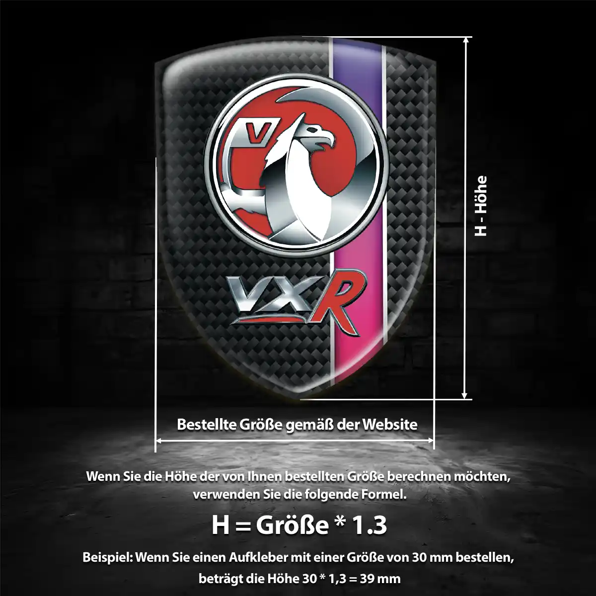 Vauxhall Emblem Wappen Aufkleber Interieurdesign