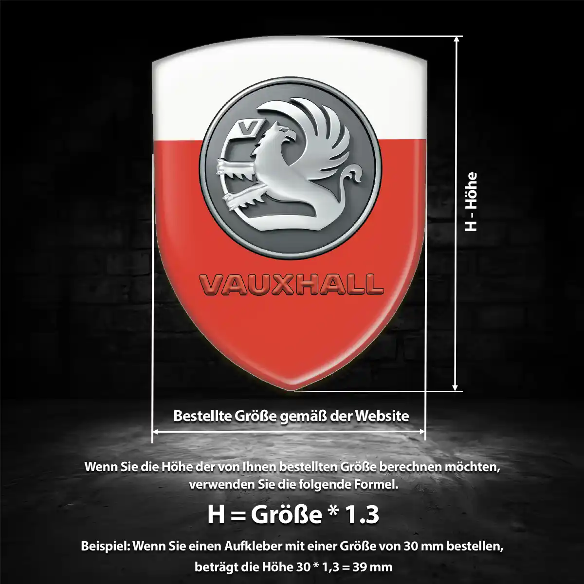 Vauxhall Emblem Wappen Aufkleber Markenedition