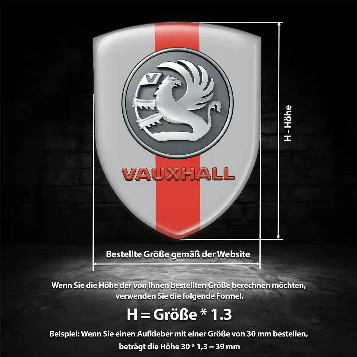 Vauxhall Emblem Wappen Aufkleber Premiumqualität