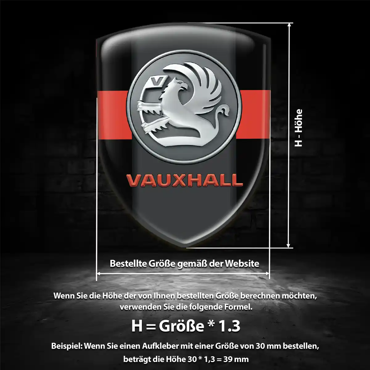 Vauxhall Emblem Wappen Hochwertiges Harz