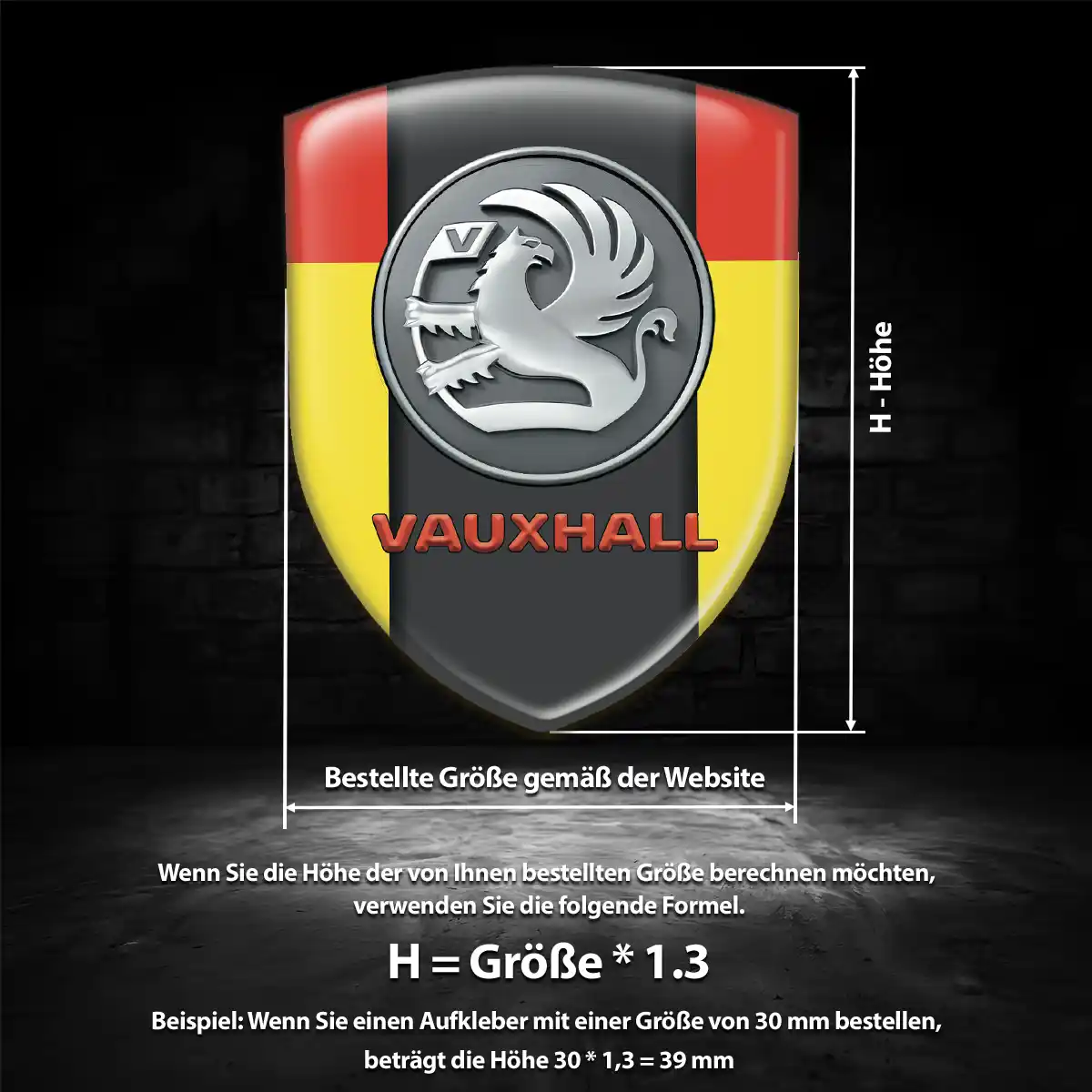 Vauxhall Emblem Wappen Luxus-Edition