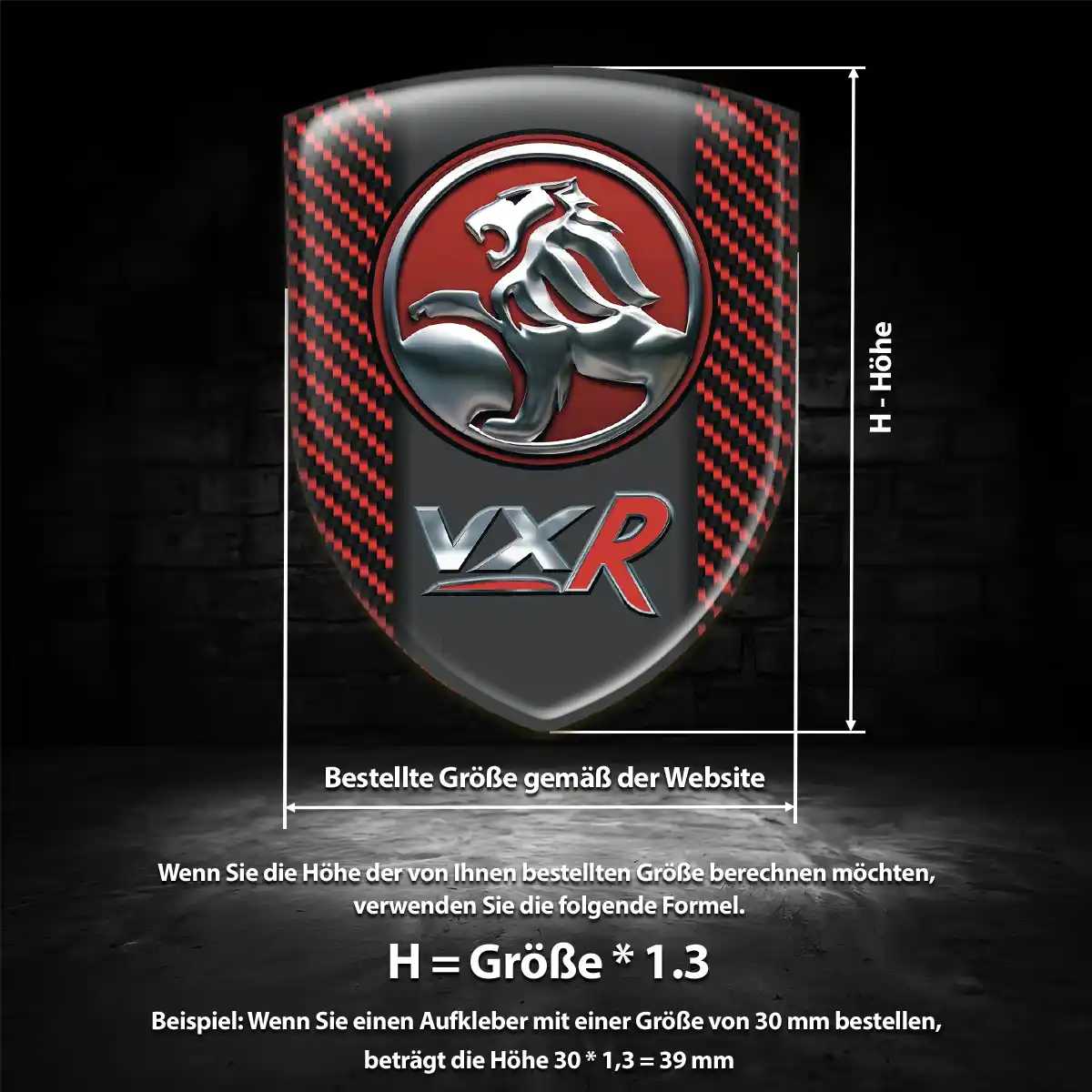 Vauxhall Embleme Silikon Aufkleber Ausdrucksstarkes Design