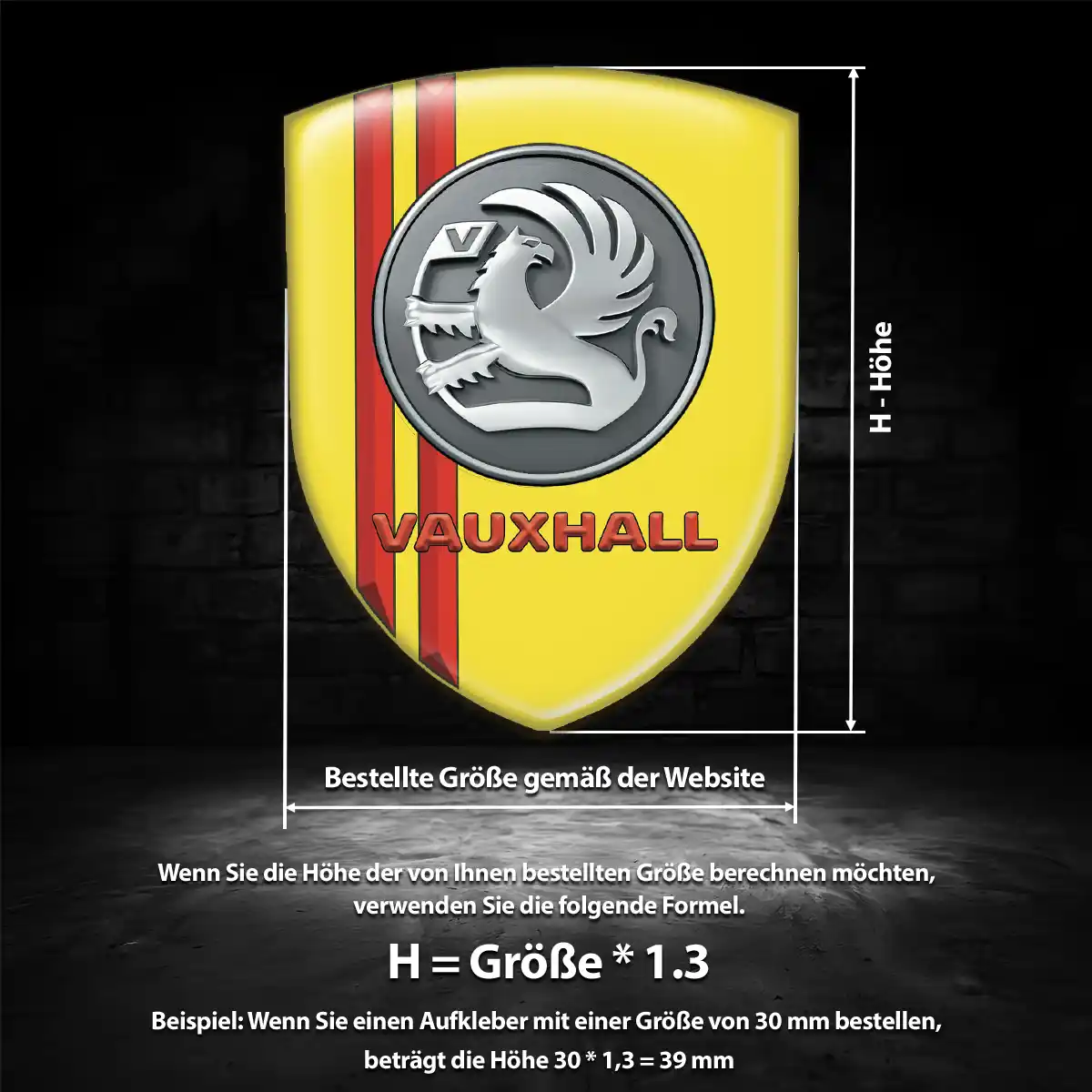 Vauxhall Embleme Silikon Aufkleber Auto Edles Design