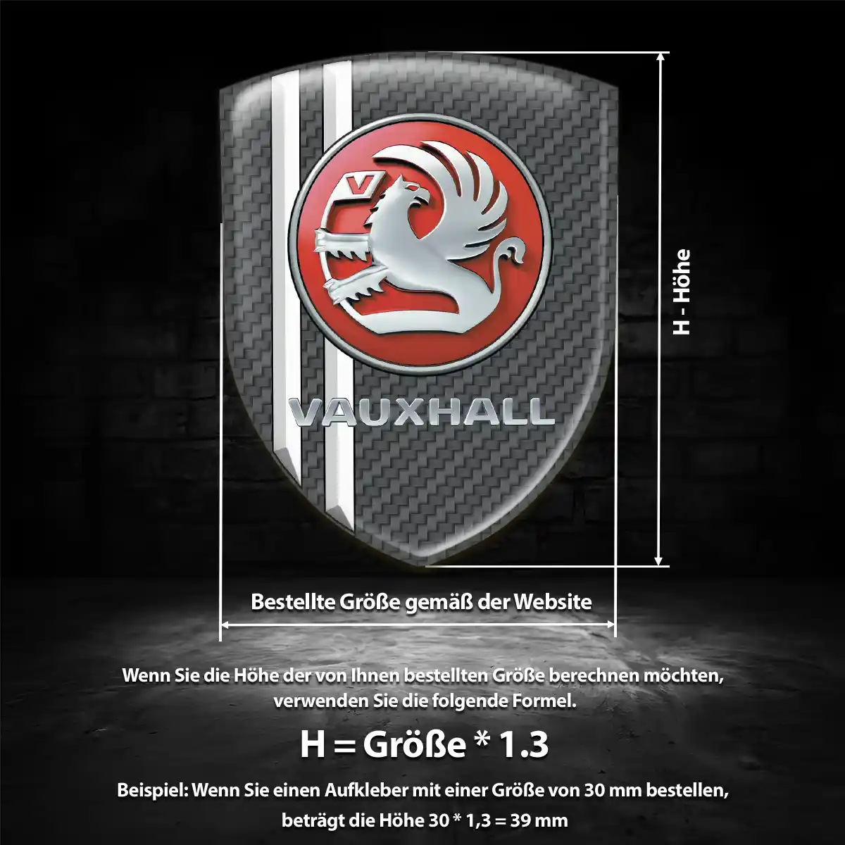Vauxhall Embleme Silikon Aufkleber Auto Exterieurdesign