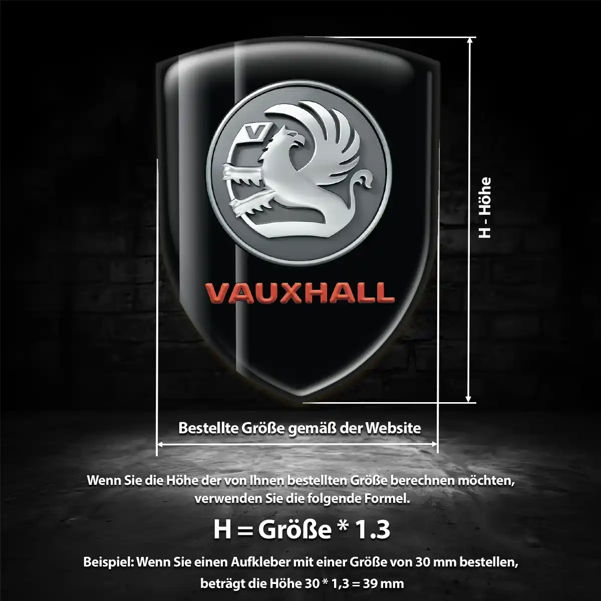 Vauxhall Embleme Silikon Aufkleber Auto Interieurdesign