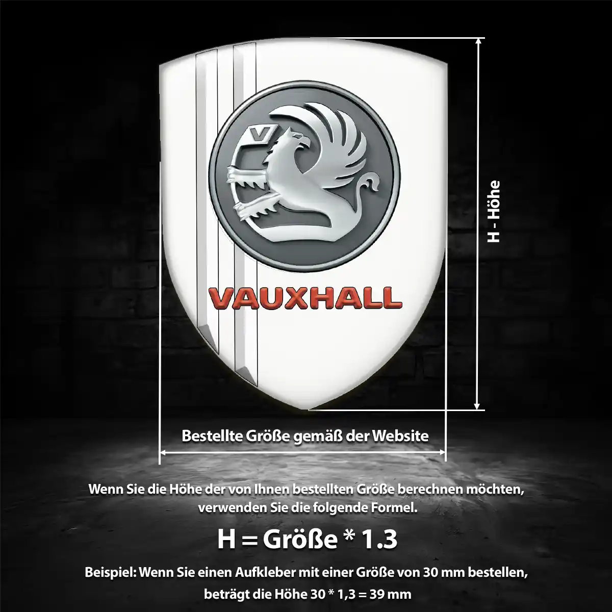 Vauxhall Embleme Silikon Aufkleber Auto Limitierte Auflage
