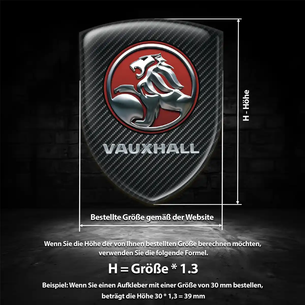 Vauxhall Embleme Silikon Aufkleber Auto Luxus-Edition