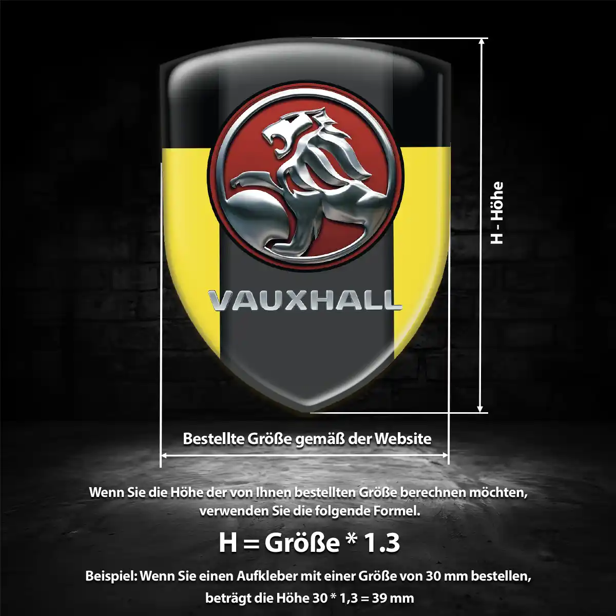 Vauxhall Embleme Silikon Aufkleber Auto Premium-Edition