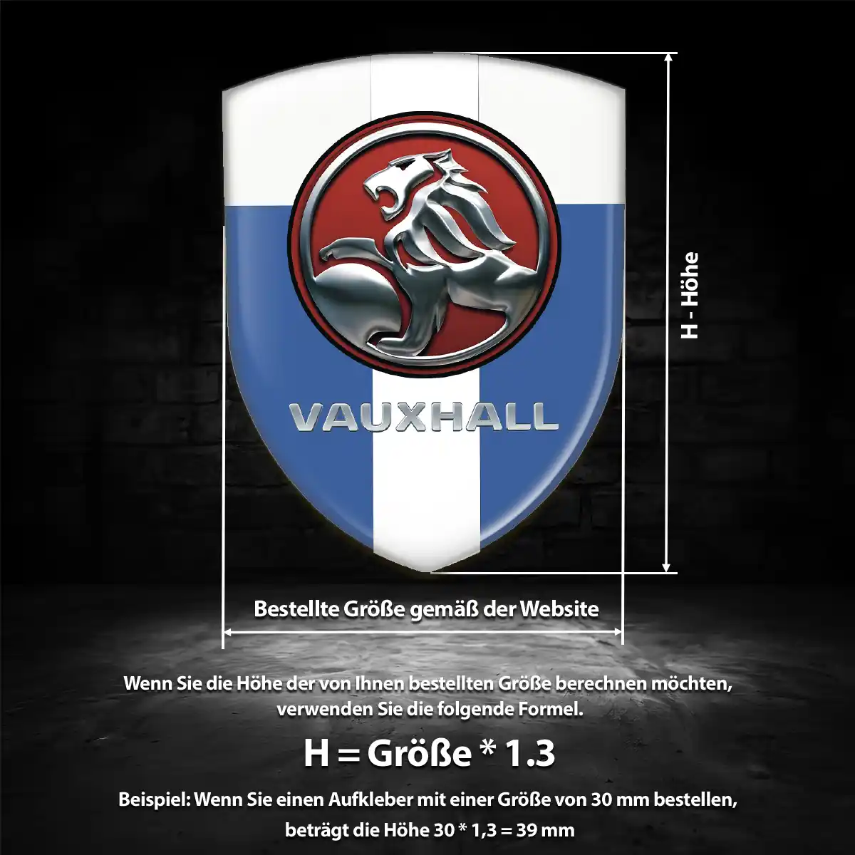 Vauxhall Embleme Silikon Aufkleber Auto Tuningfahrzeug