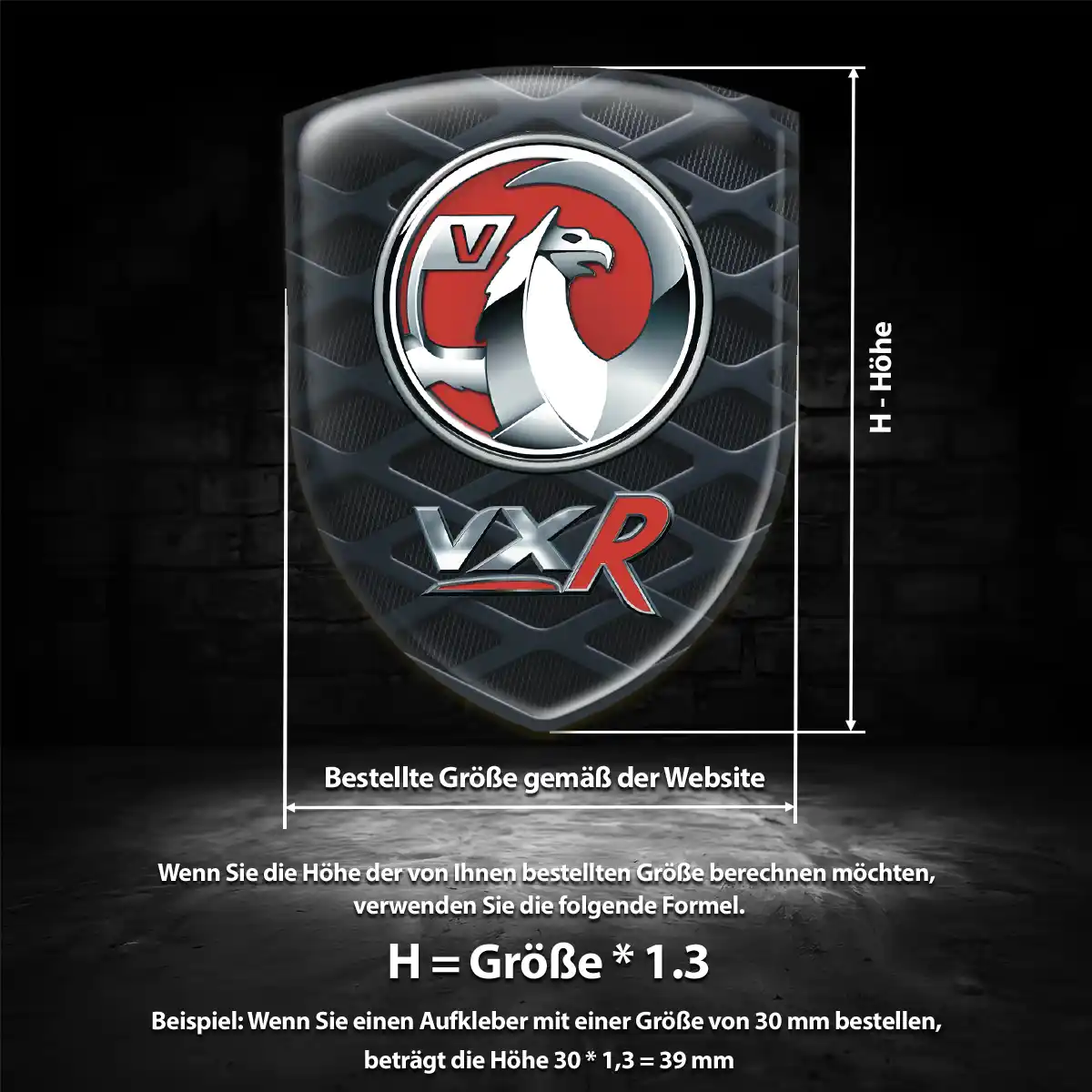 Vauxhall Embleme Silikon Aufkleber Erstklassige Qualität