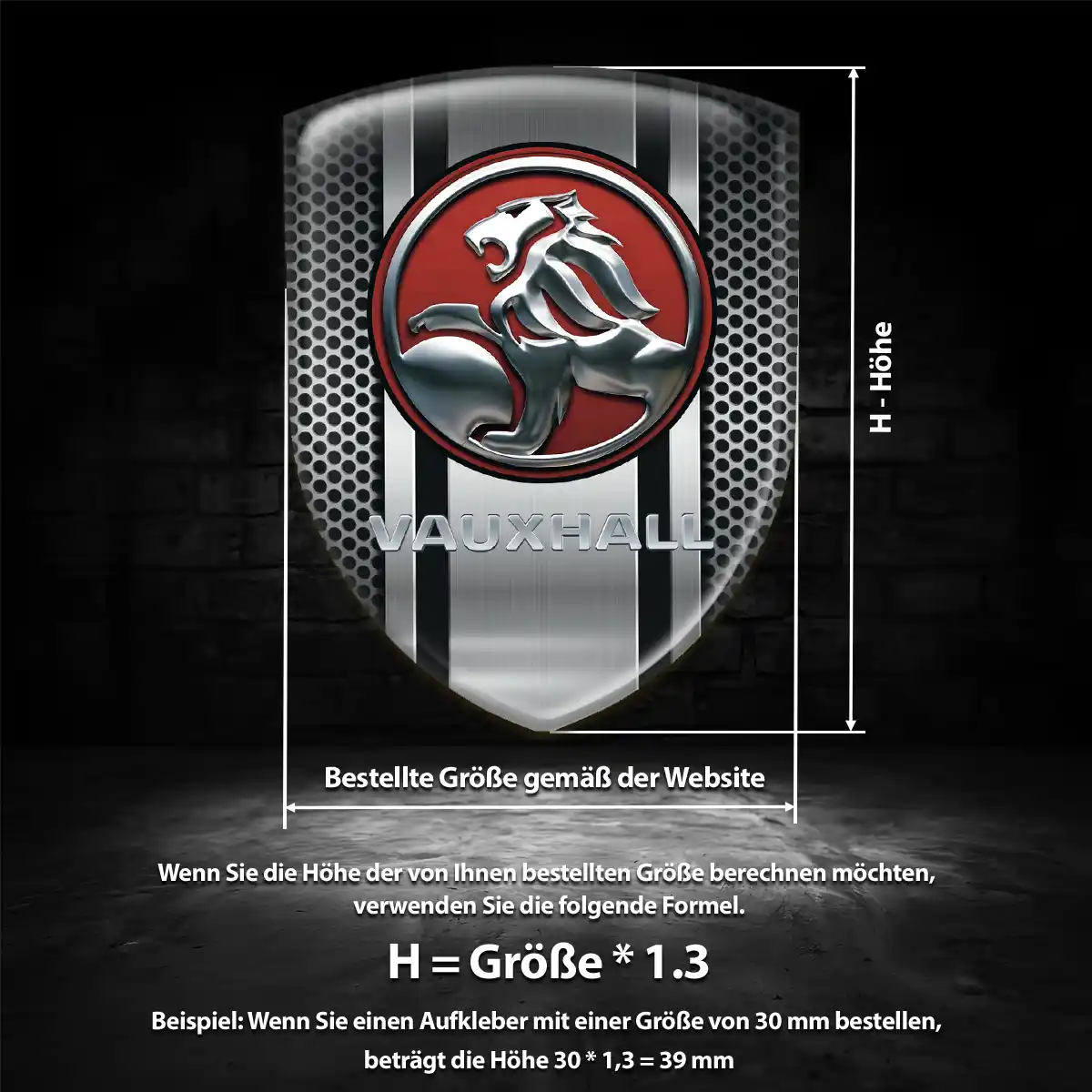 Vauxhall Embleme Silikon Aufkleber Interieurdesign