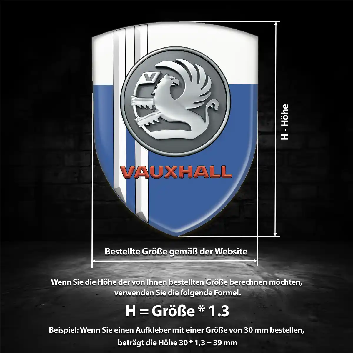 Vauxhall Embleme Silikon Aufkleber Markenedition