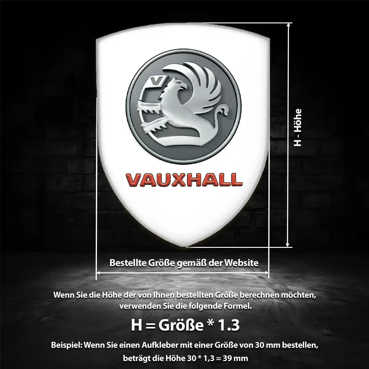 Vauxhall Embleme Silikon Aufkleber Modernes Design