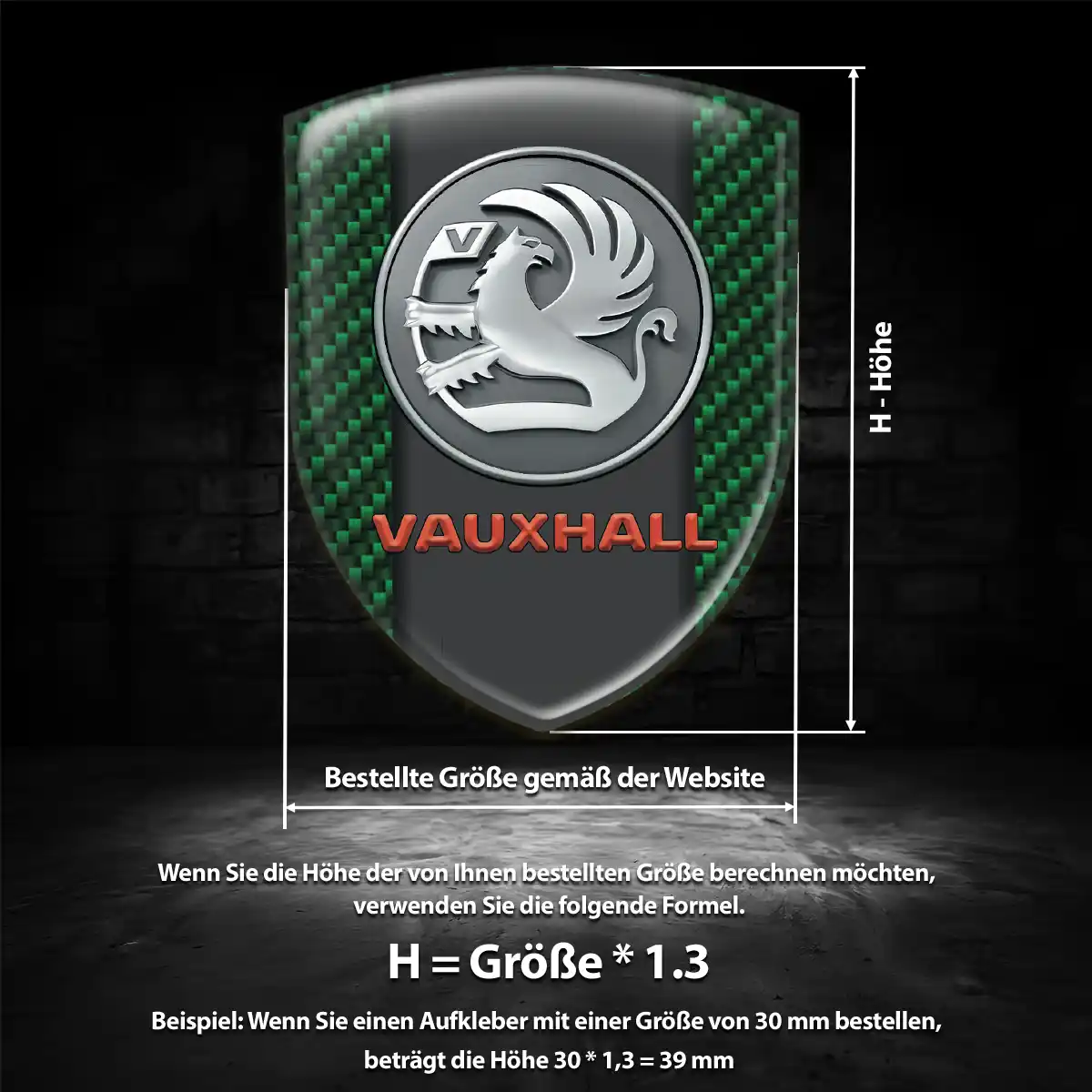 Vauxhall Embleme Silikon Aufkleber Tuningfahrzeug