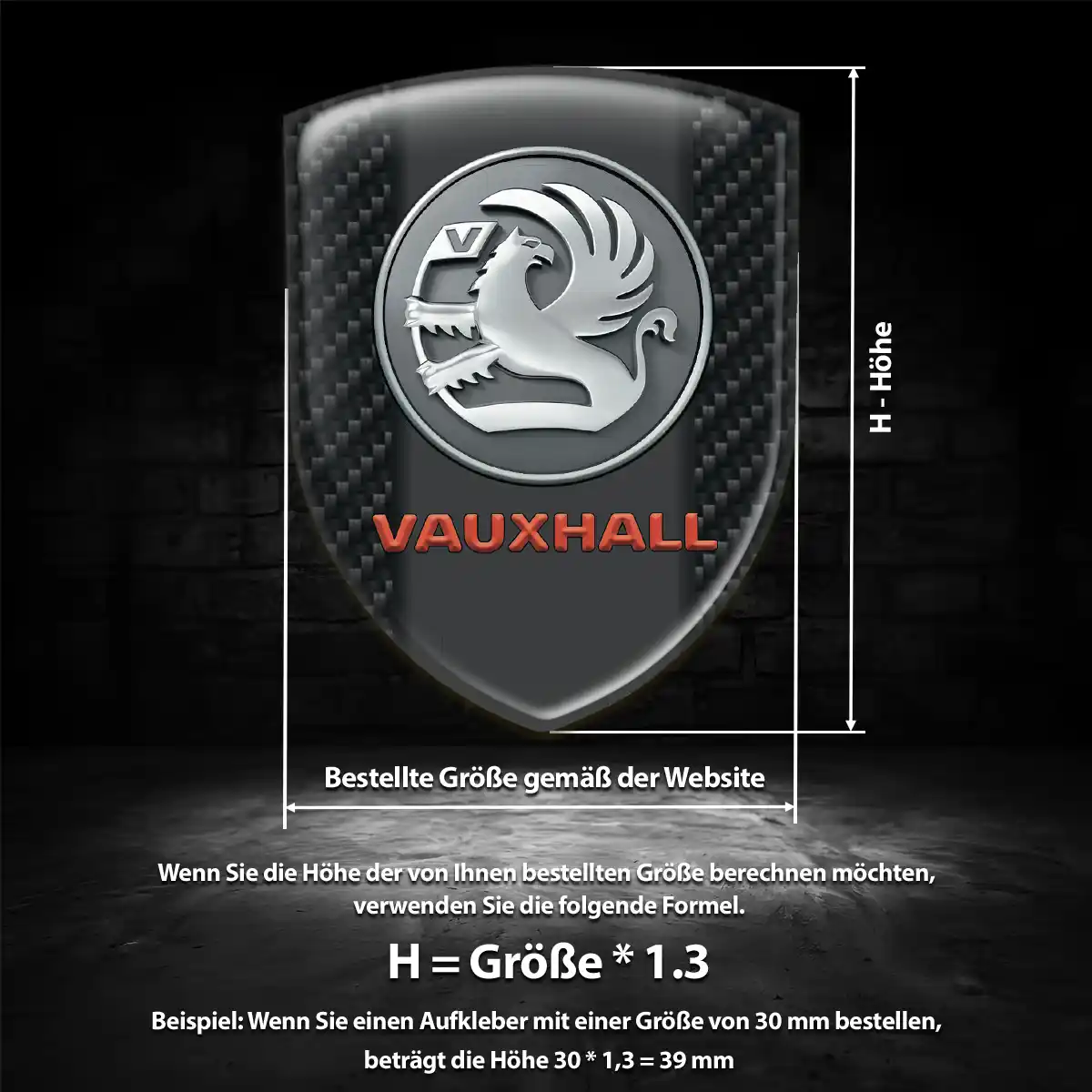 Vauxhall Silikon Aufkleber Auto Exterieurdesign