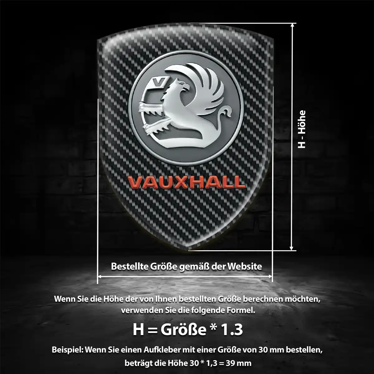 Vauxhall Silikon Aufkleber Embleme Auto Exterieurdesign