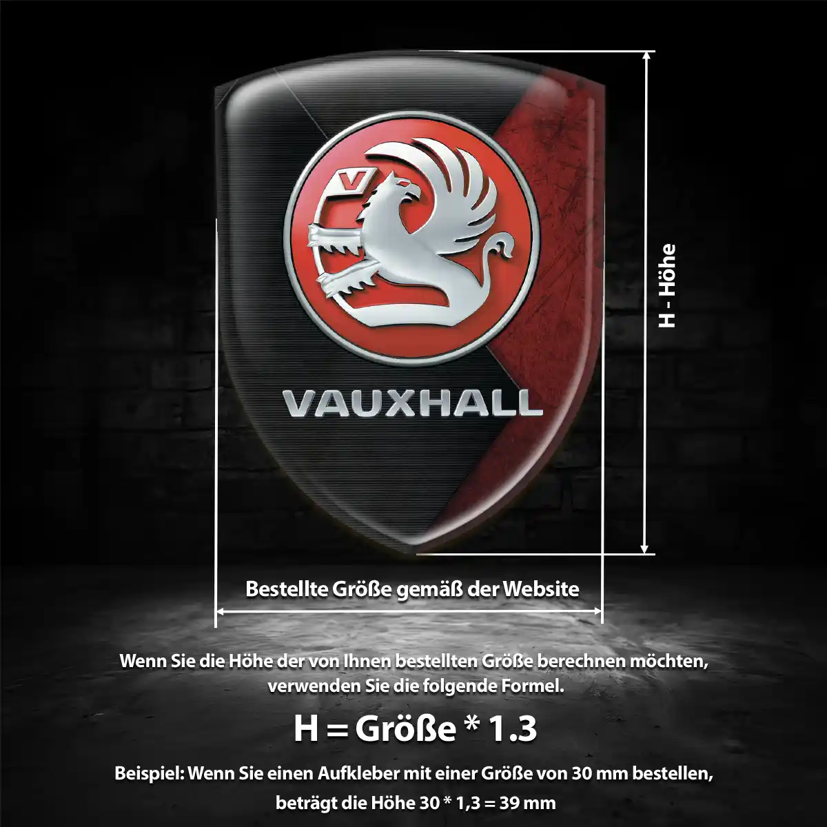 Vauxhall Silikon Aufkleber Embleme Auto Hochwertiges Harz
