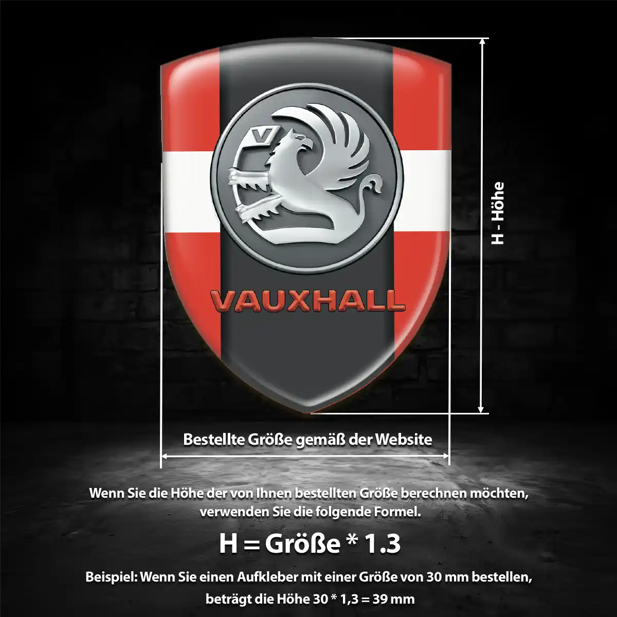Vauxhall Silikon Aufkleber Embleme Auto Modernes Design