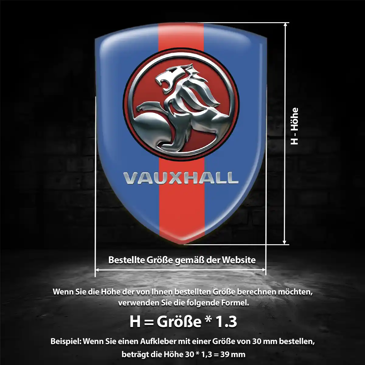 Vauxhall Silikon Aufkleber Embleme Auto Premium-Edition