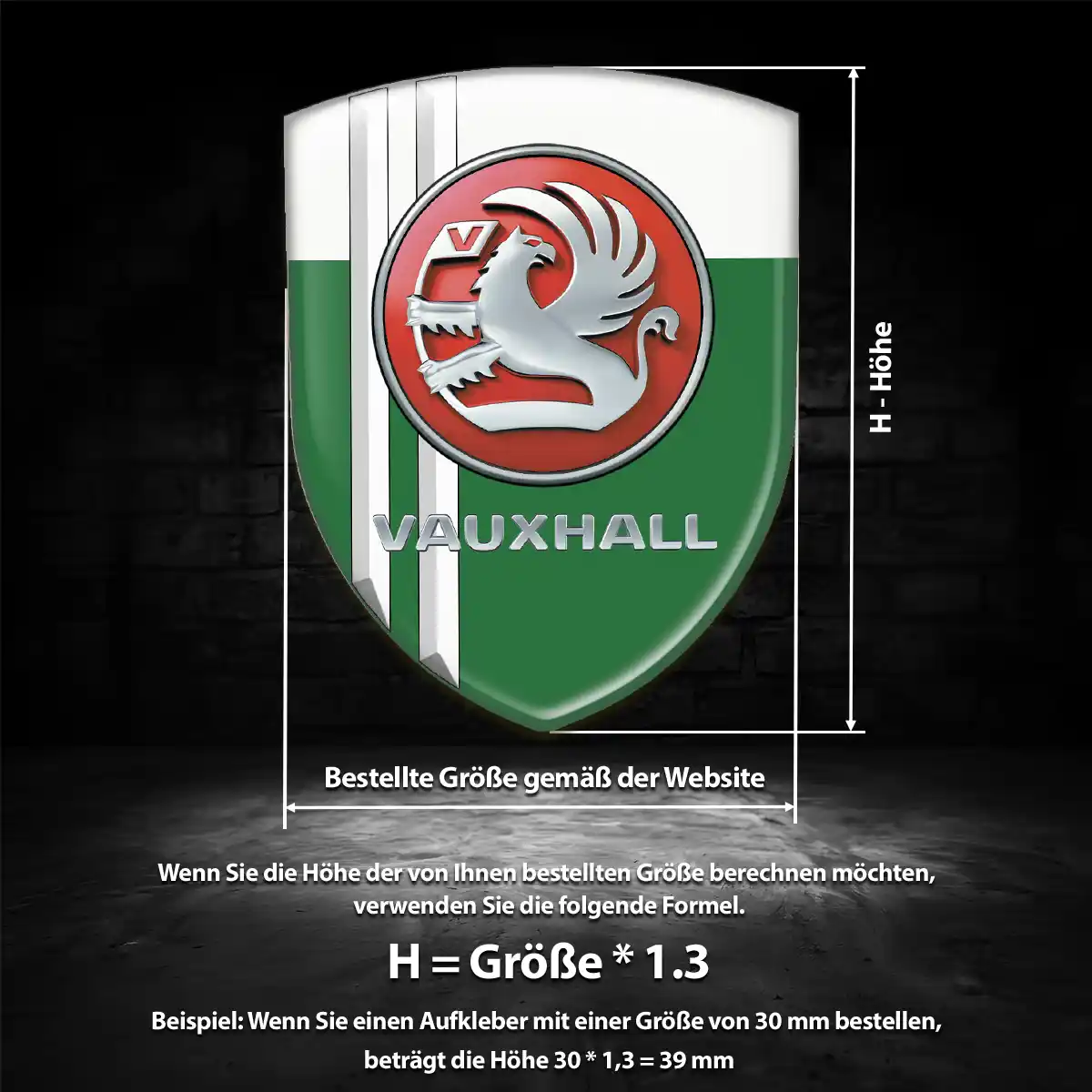 Vauxhall Silikon Aufkleber Embleme Auto Premiumqualität