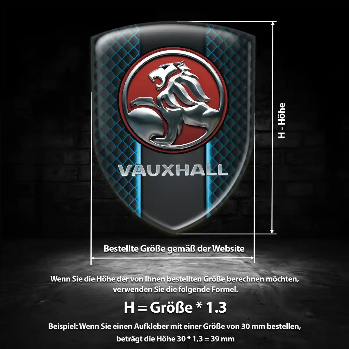 Vauxhall Silikon Aufkleber Embleme Exterieurdesign