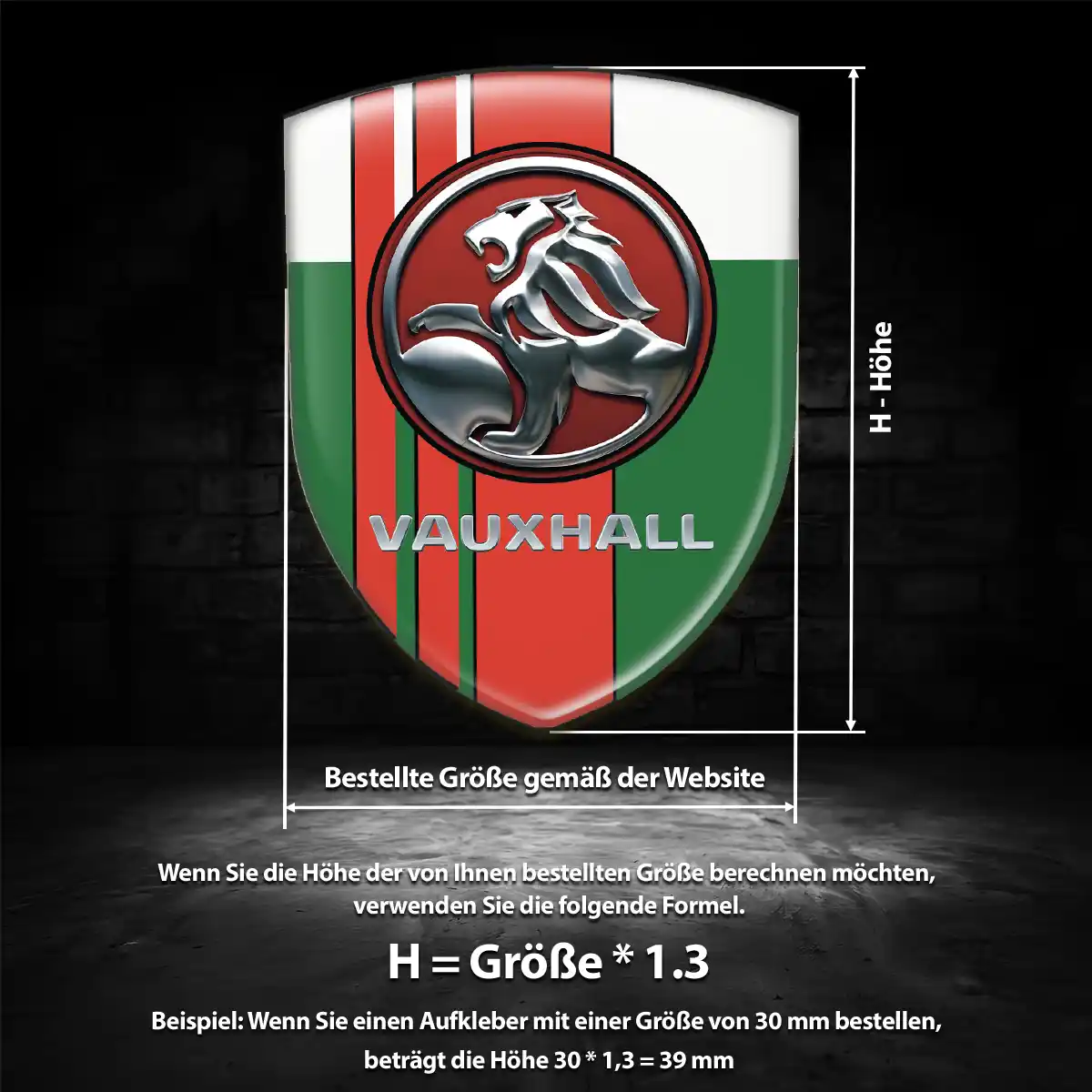 Vauxhall Silikon Aufkleber Embleme Interieurdesign