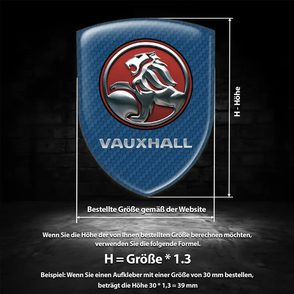 Vauxhall Silikon Aufkleber Embleme Tuningfahrzeug