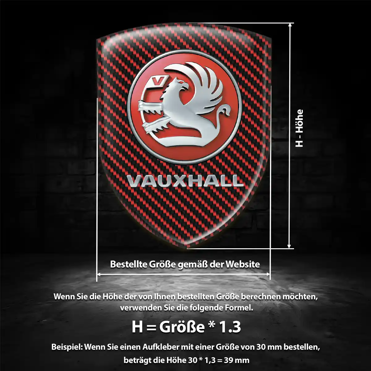 Vauxhall Silikon Aufkleber Hohe Qualität