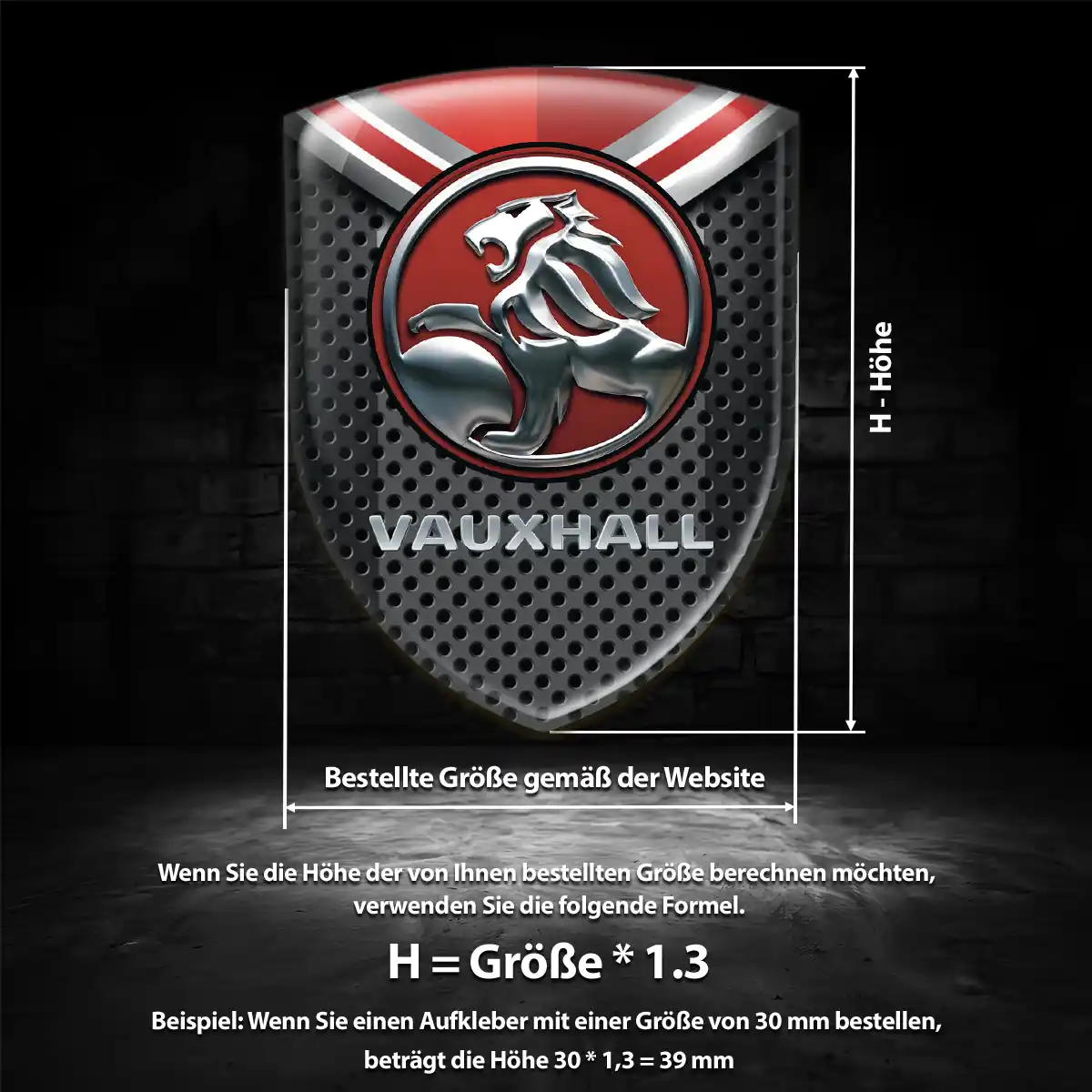 Vauxhall Silikon Aufkleber Limitierte Auflage
