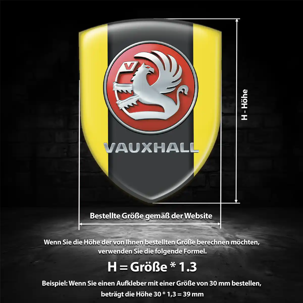 Vauxhall Silikon Aufkleber Stilvolles Design