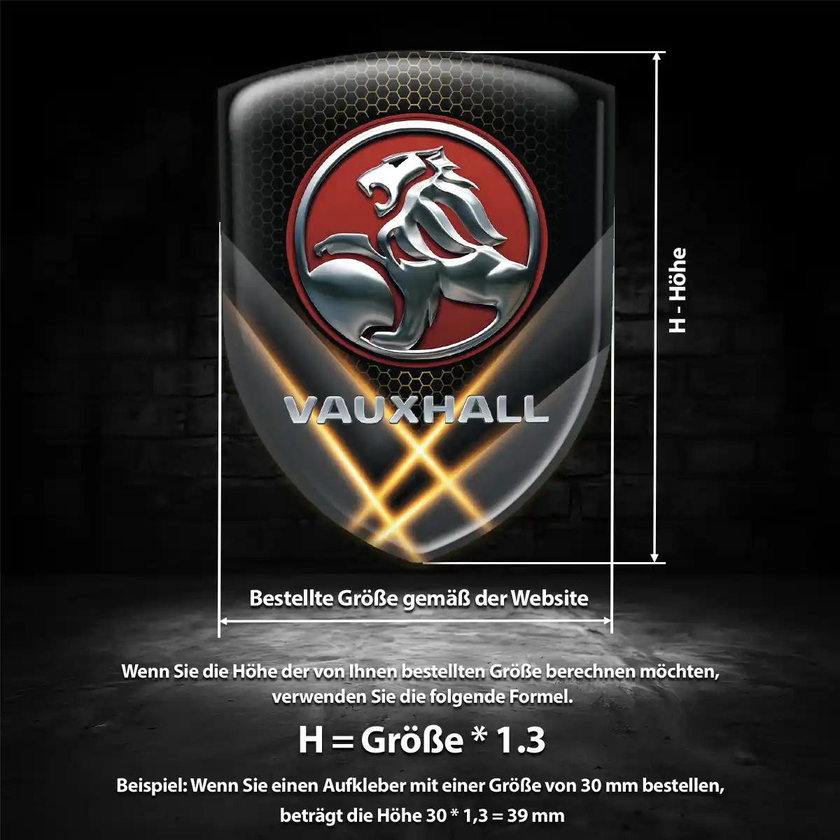 Vauxhall Wappen Aufkleber Auto Ausdrucksstarkes Design