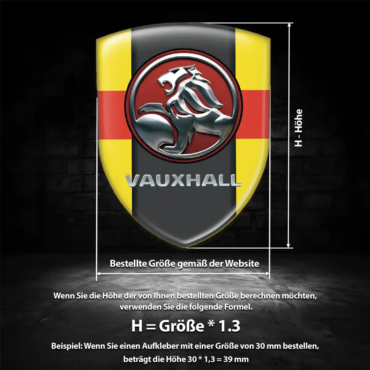 Vauxhall Wappen Aufkleber Auto Elegantes Design