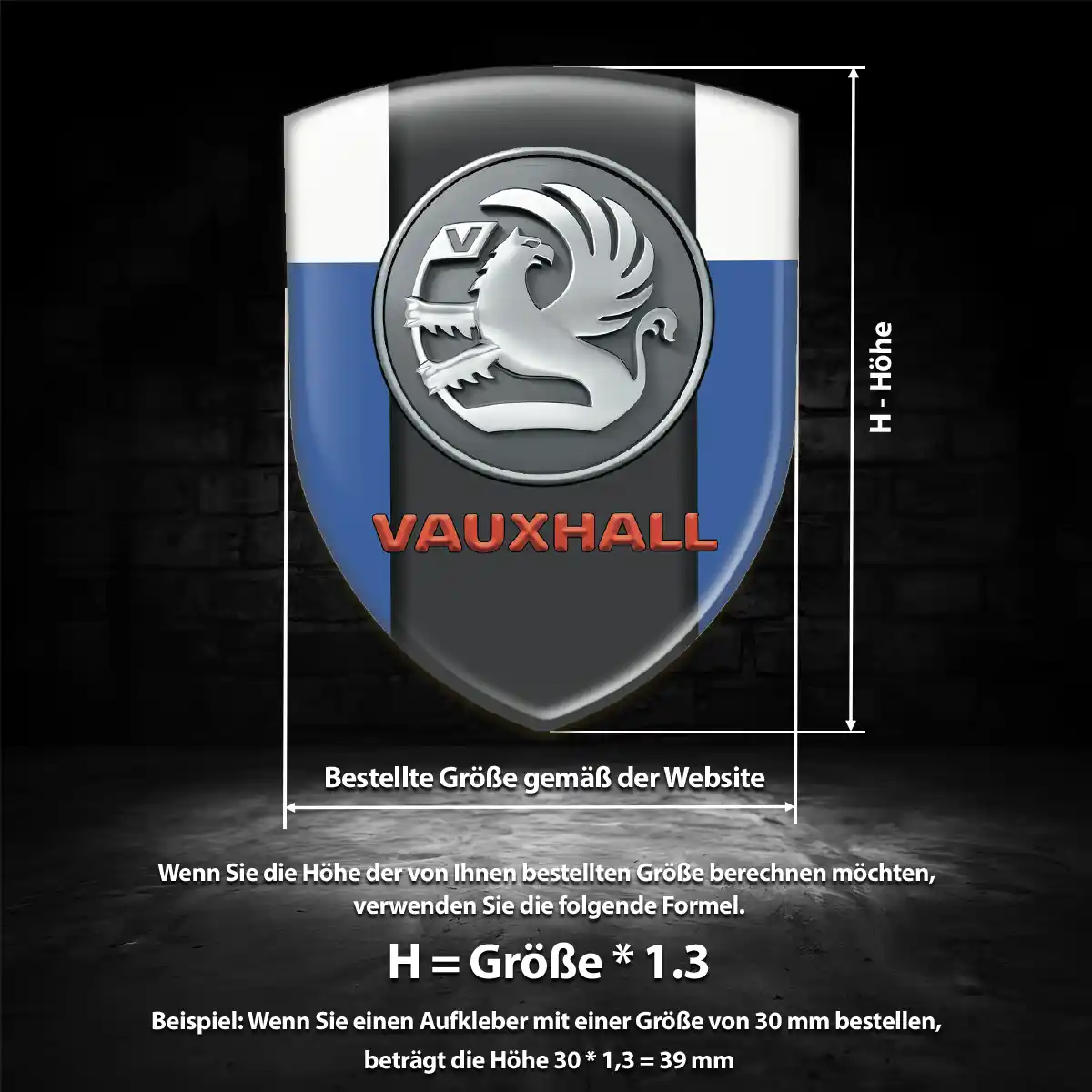 Vauxhall Wappen Aufkleber Auto Hochwertiges Harz