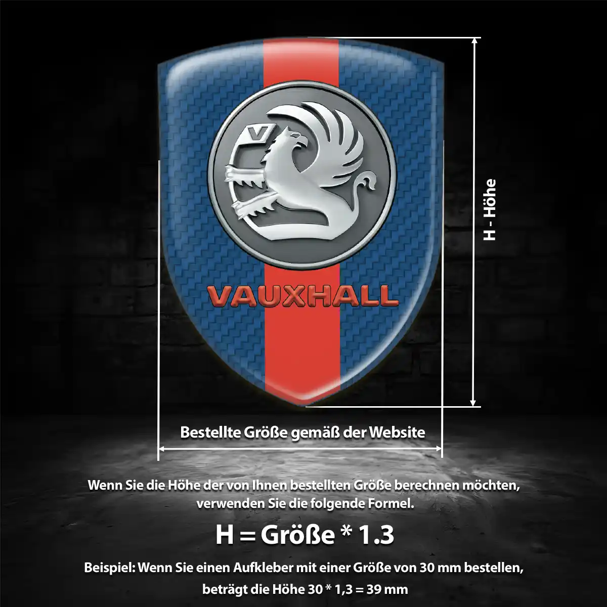Vauxhall Wappen Aufkleber Emblem Ausdrucksstarkes Design
