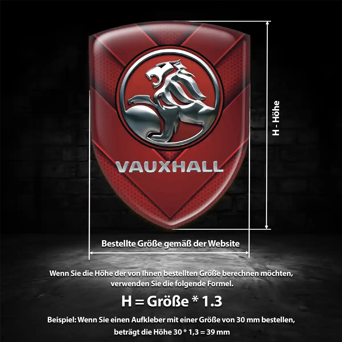 Vauxhall Wappen Aufkleber Emblem Auto Elegantes Design