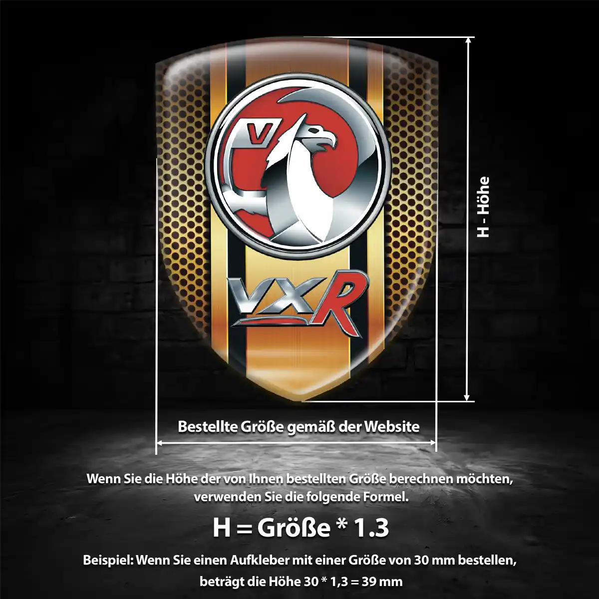 Vauxhall Wappen Aufkleber Emblem Auto Hochwertiges Harz