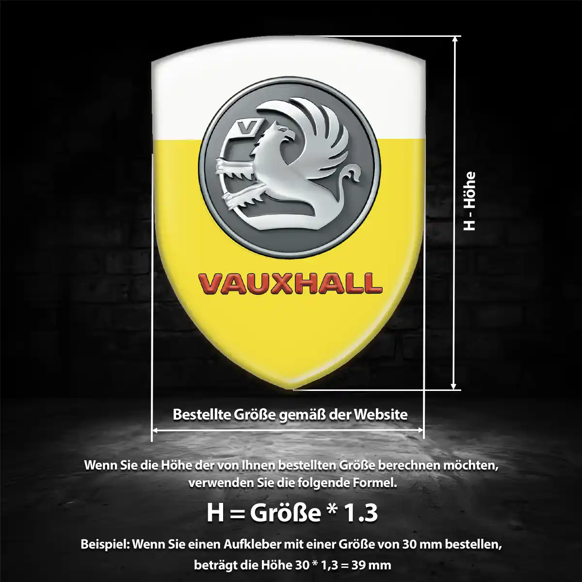 Vauxhall Wappen Aufkleber Emblem Auto Hohe Qualität