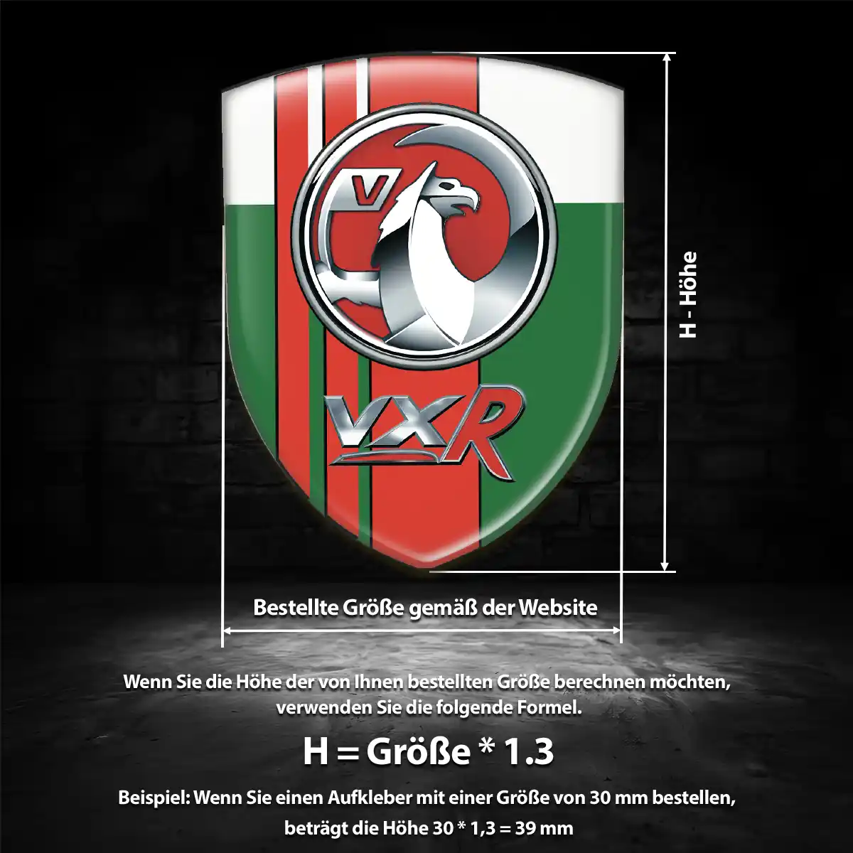 Vauxhall Wappen Aufkleber Emblem Auto Luxus-Edition