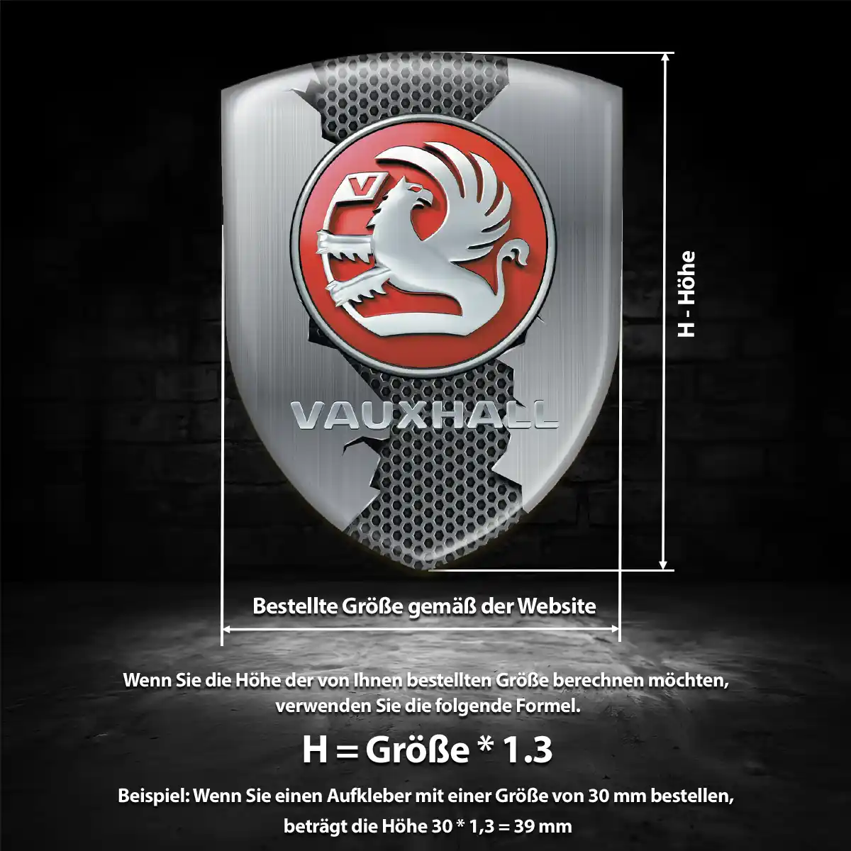 Vauxhall Wappen Aufkleber Emblem Auto Premiumqualität