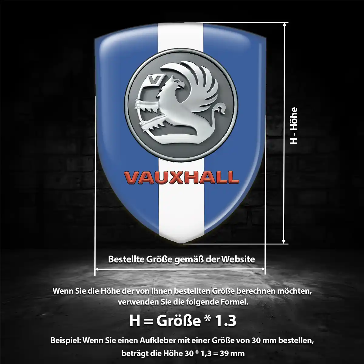 Vauxhall Wappen Aufkleber Emblem Auto Stilvolles Design